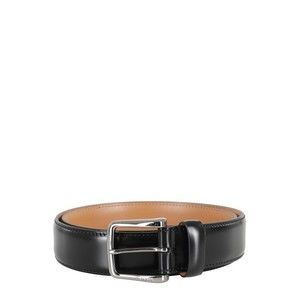 Tods Black Leather Belt With Polished Silver Buckle - NWT